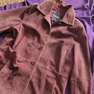 Vintage Bernardo Deep Burgundy Suede Coat